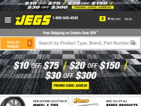 Save with 12 active Jegs promo codes and coupons for up to $200 off your next order. Get discounts on car parts, accessories, and more from Jegs, a leading retailer for auto …